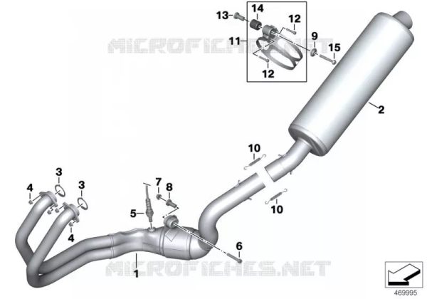 EXHAUST SYSTEM PARTS WITH MOUNTING FOR BMW MOTORRAD F 700 GS FROM
2011
14
