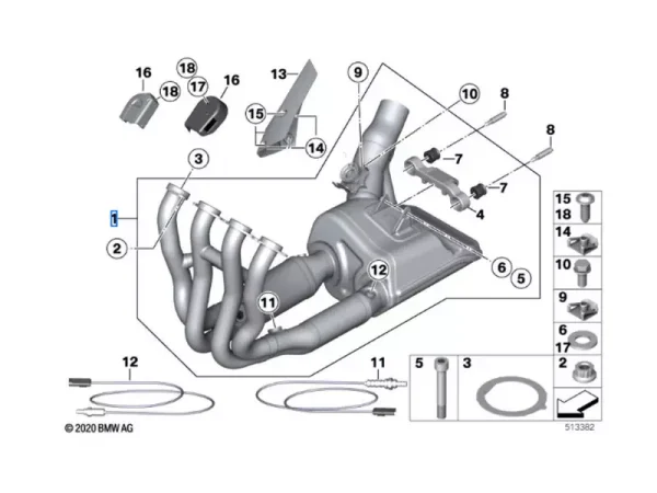 BMW Akrapovic Exhaust Manifold Kit - M1000RR - S1000RR (K67)