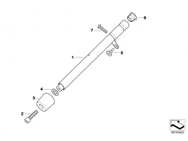 BMW Handlebars with bracelets Left (n°1 on the picture) - F800S K71
